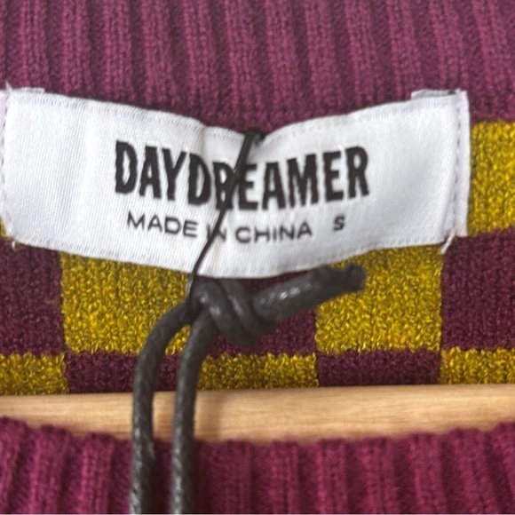 Daydreamer Fig Check Fitted Cropped Sweater - Small - Picture 11 of 12